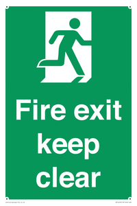 Fire exit keep clear